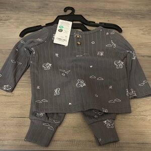 Gray Kids Pajamas with Cute Prints